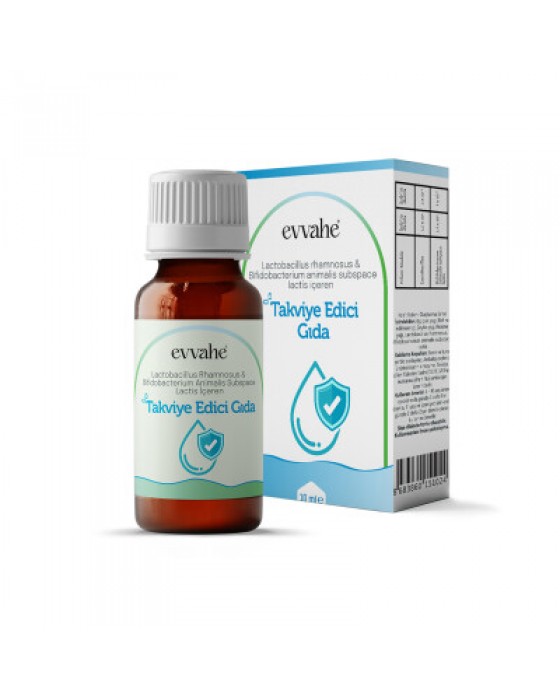 Probiyotik Damla 10ml (Lactobacillus rhamnosus & Bifidobacterium animalis subspace lactis içeren Takviye edici gıda)